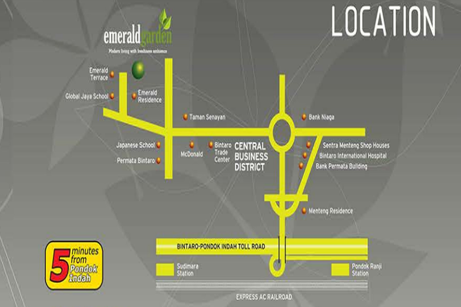 Lokasi Emerald Garden Bintaro