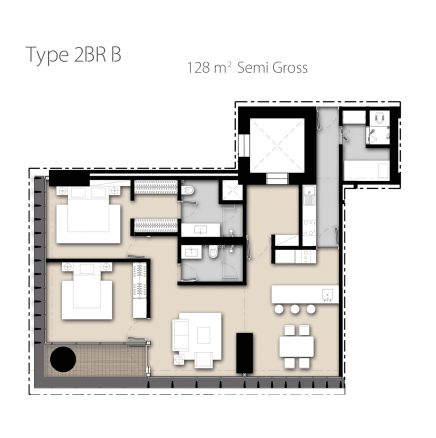 Tipe unit Apartemen Saumata