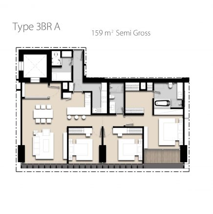 Tipe unit Apartemen Saumata