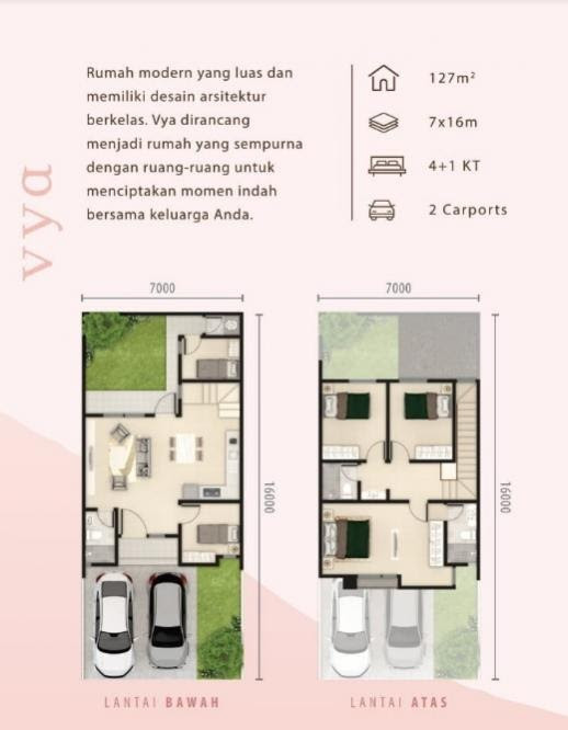 Tipe unit Vya Alam Sutera