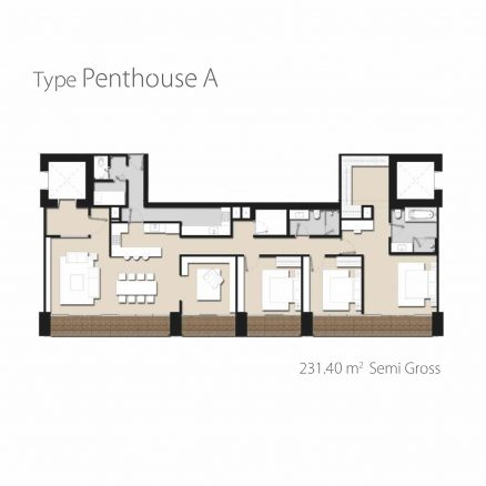 Tipe unit Apartemen Saumata