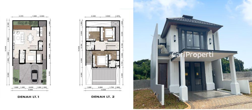 Denah Rumah 2 Lantai 4 Kamar Tidur
