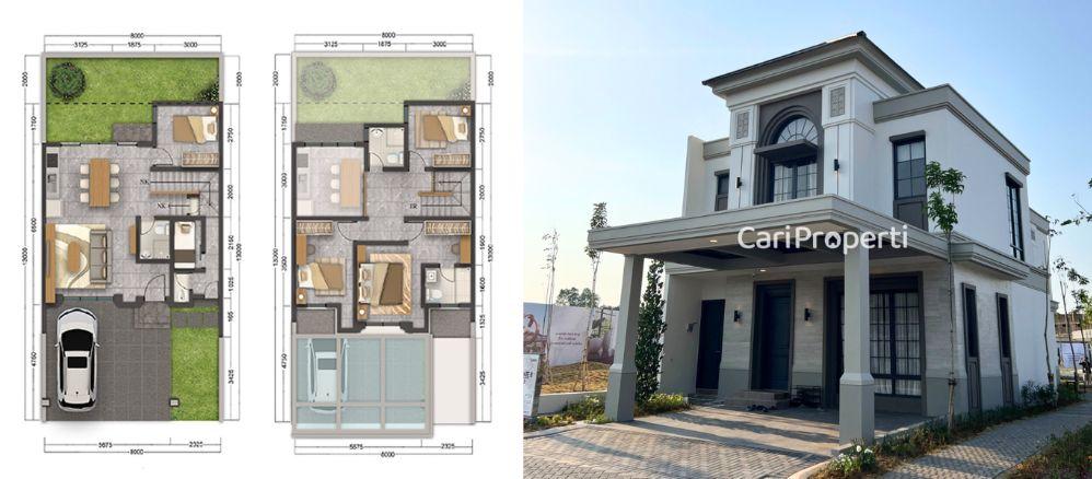 Denah Rumah 2 Lantai Cantik