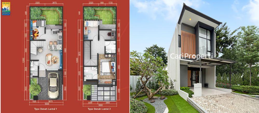 Denah Rumah 2 Lantai Modern
