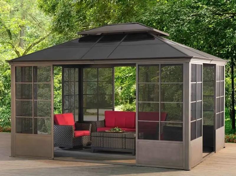 desain gazebo minimalis: gazebo kaca