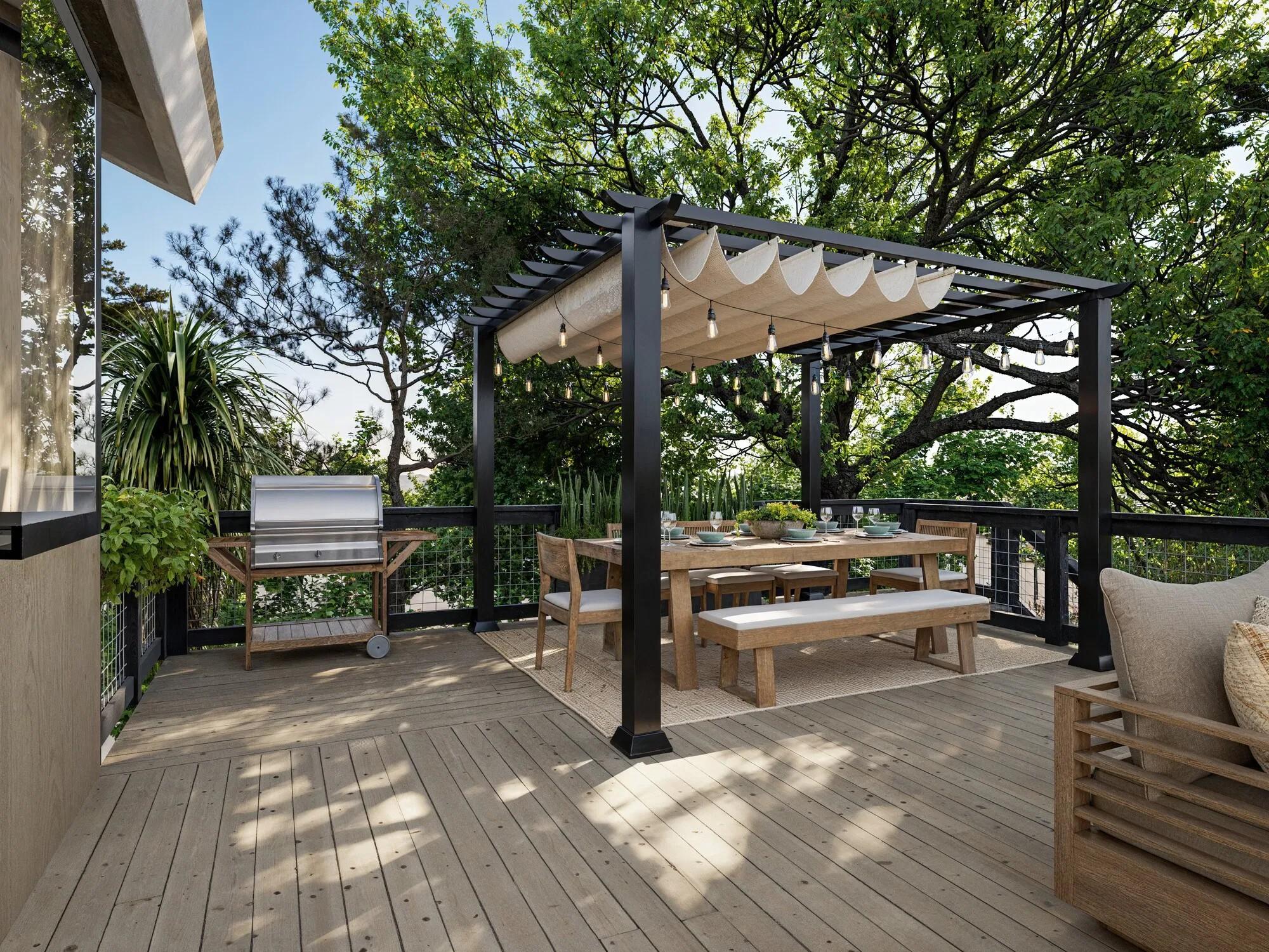 desain gazebo minimalis gaya japandi