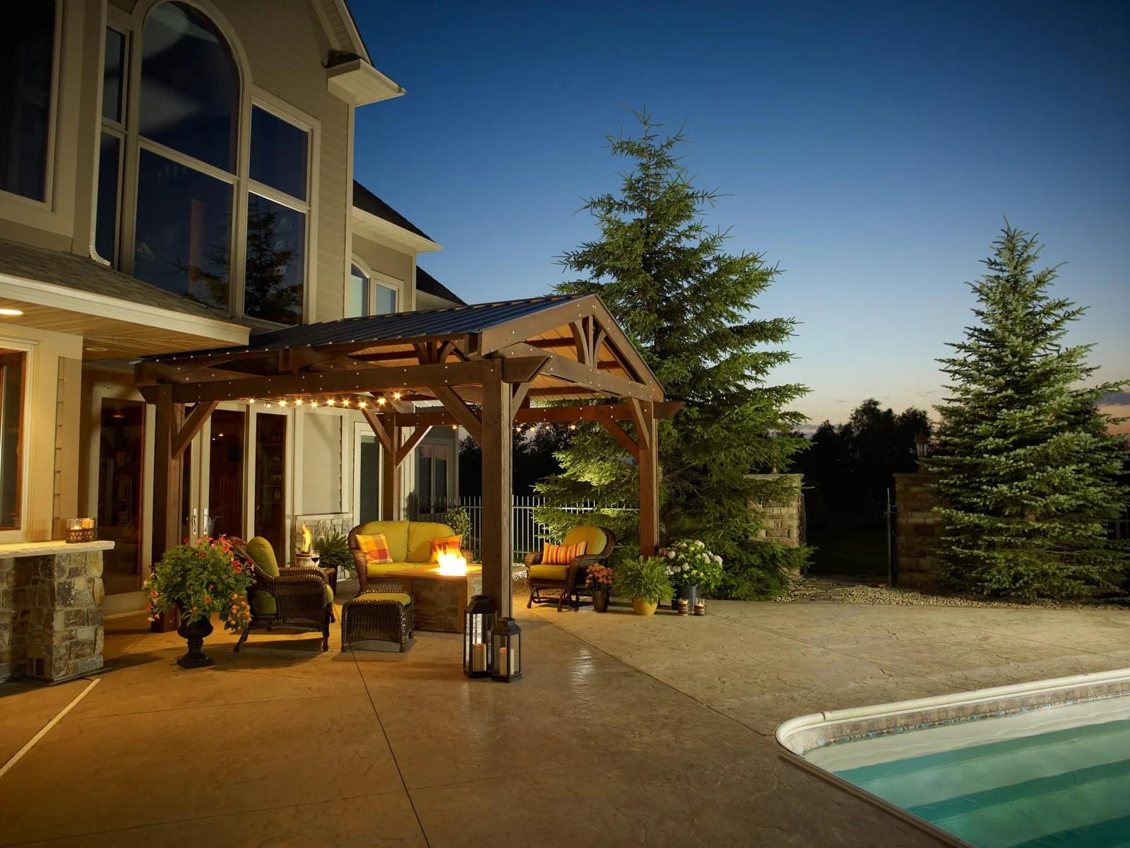 desain gazebo minimalis ala resort