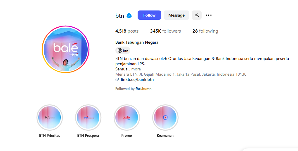 cara cek kpr btn online melalui sosial media