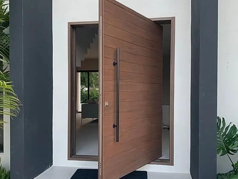 model pintu rumah 1 pintu engsel pivot