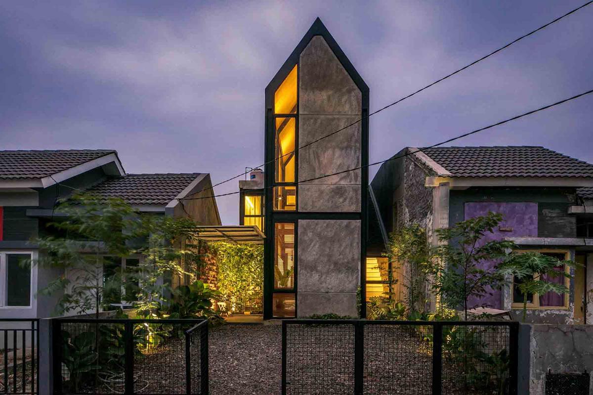 desain rumah rustic modern industrial