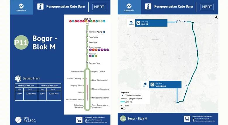 rute transjakarta bogor-blok m