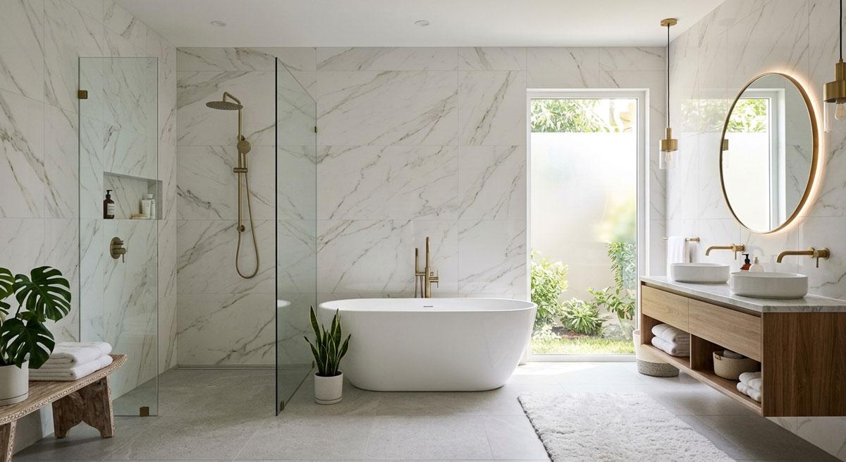 dinding kamar mandi porselen anti jamur