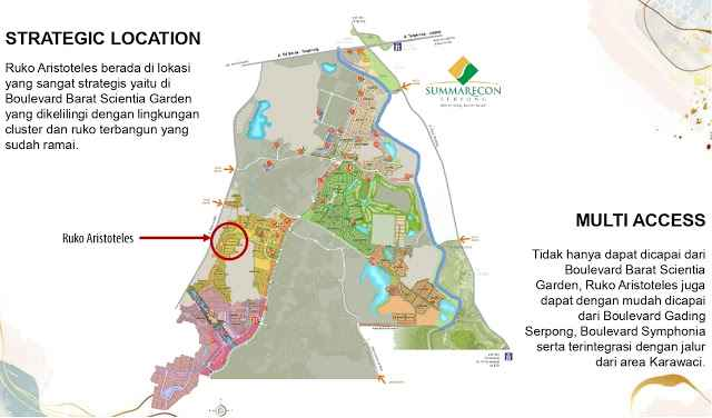 Lokasi Ruko Aristoteles Summarecon Serpong