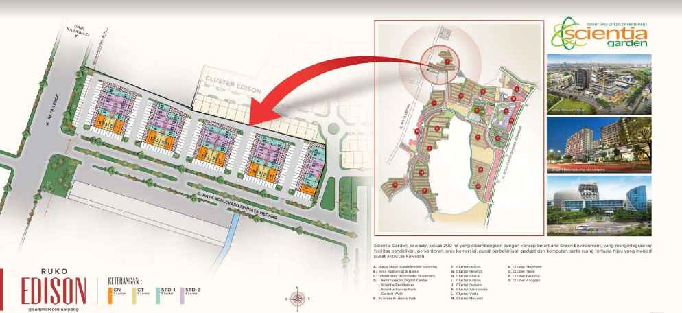 Lokasi Ruko Edison Summarecon Serpong