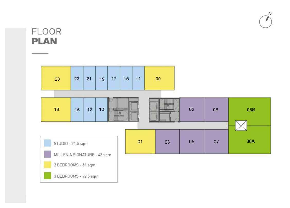 Siteplan Apartemen The Burj Millenia
