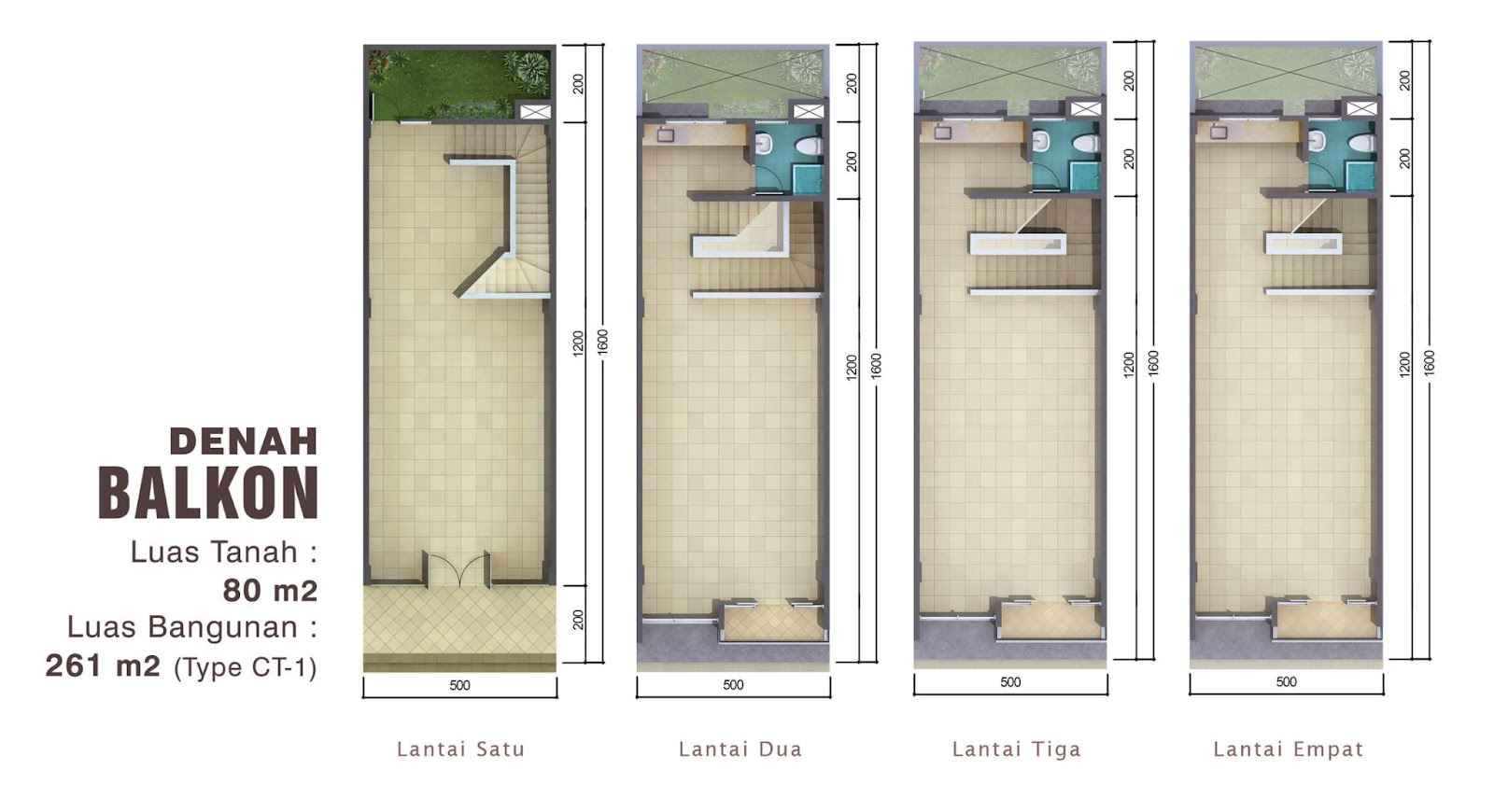 Tipe unit Ruko Dalton Gading Serpong