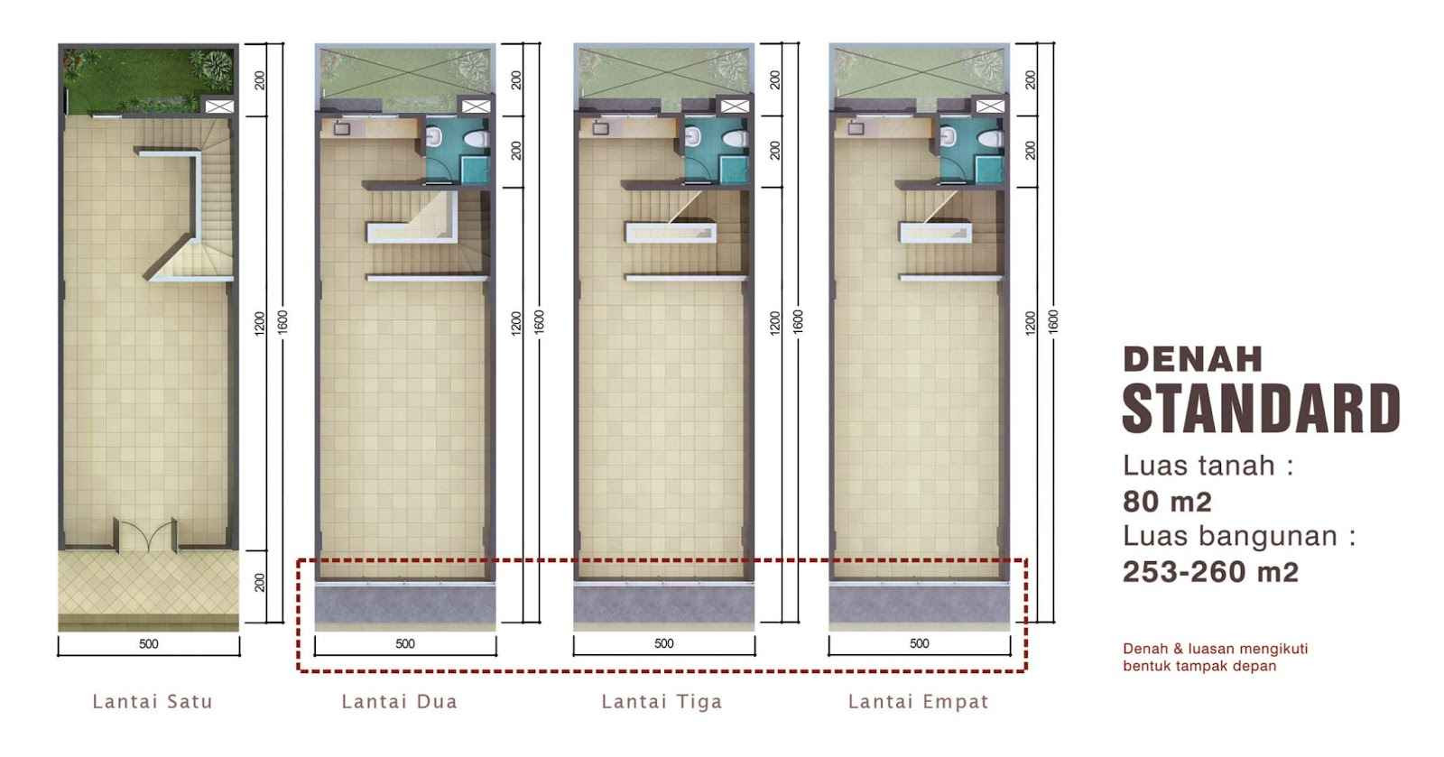 Tipe unit Ruko Dalton Gading Serpong