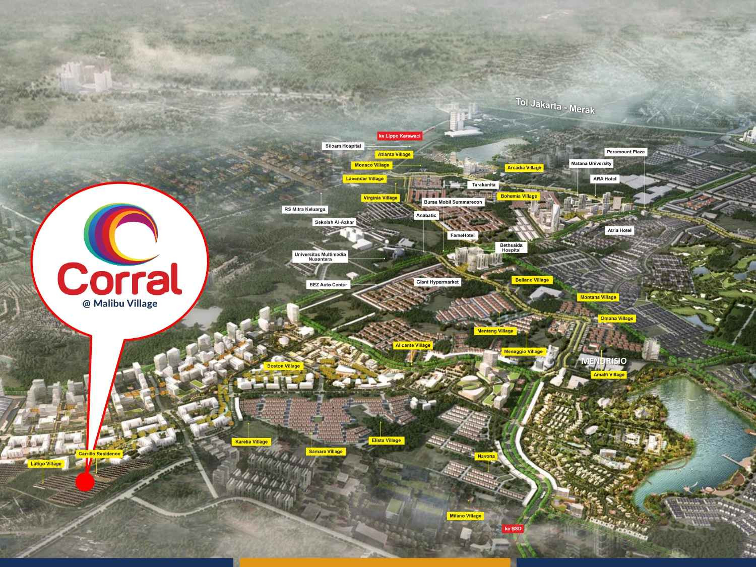 Lokasi Cluster Coral @Malibu Village