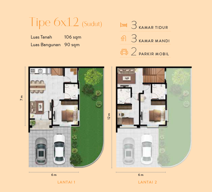 6x12 sudut brighton house