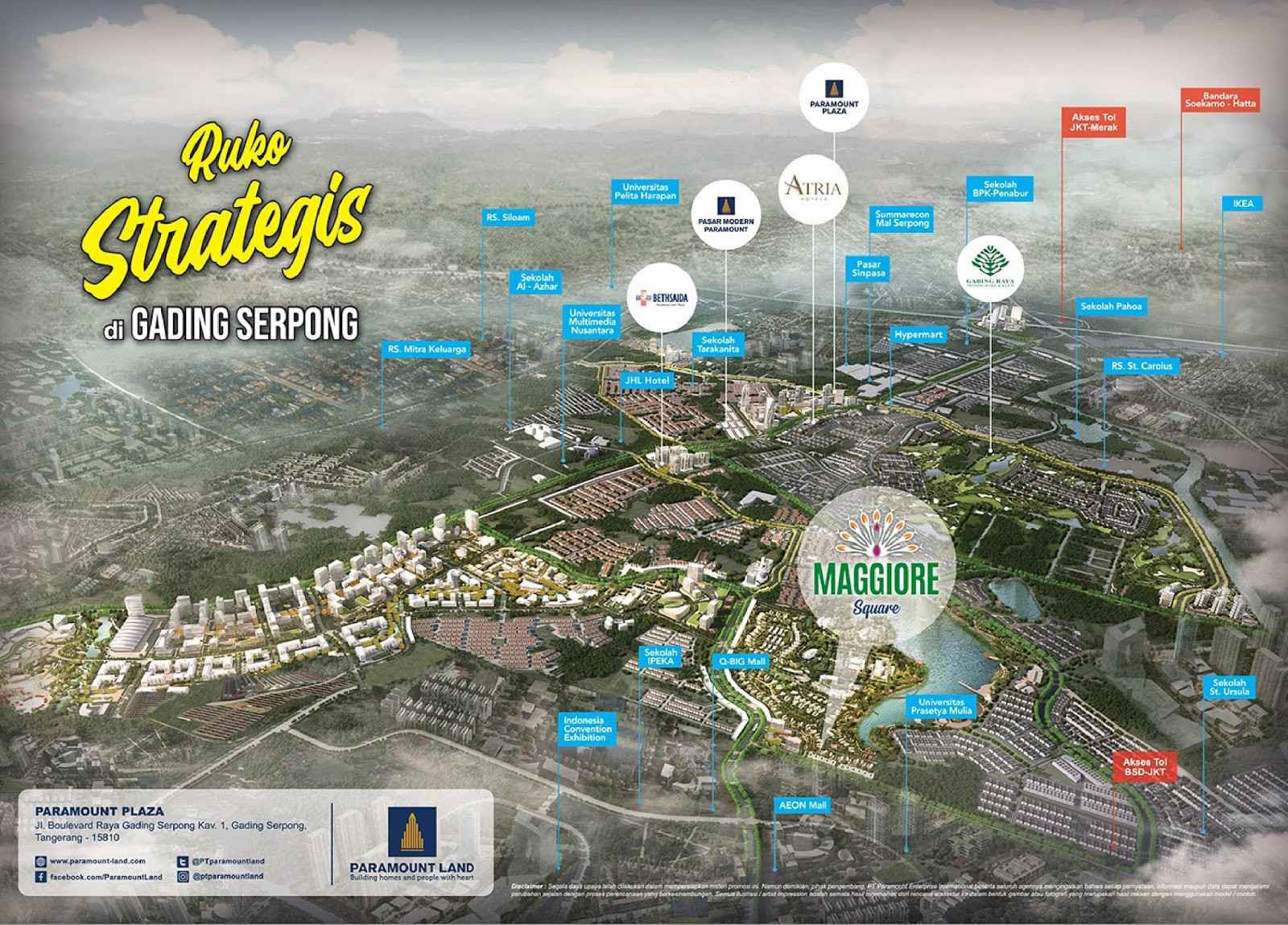 Lokasi Ruko Maggiore Paramount