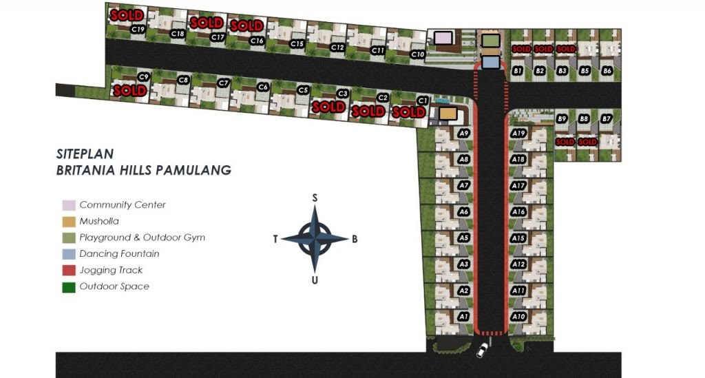 Siteplan Cluster Britania Hill