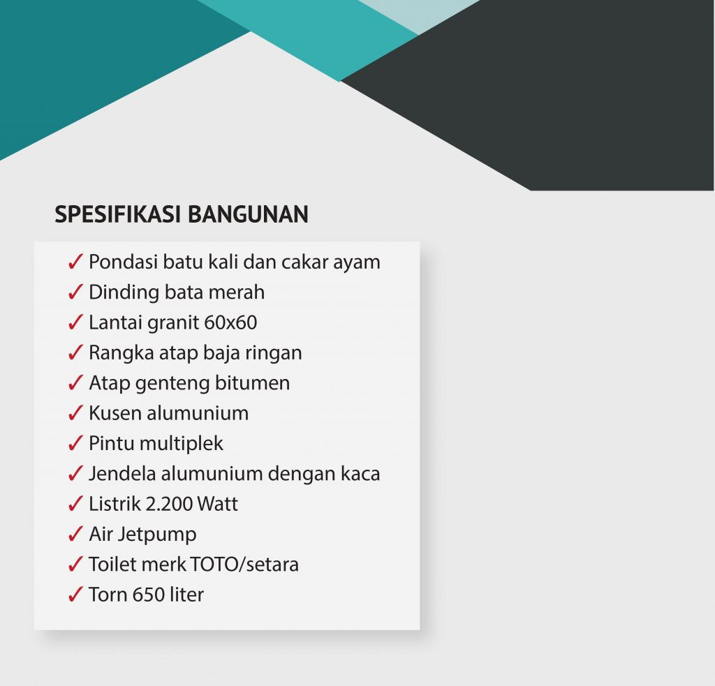 Spesifikasi Bangunan Adhi Griya Classy