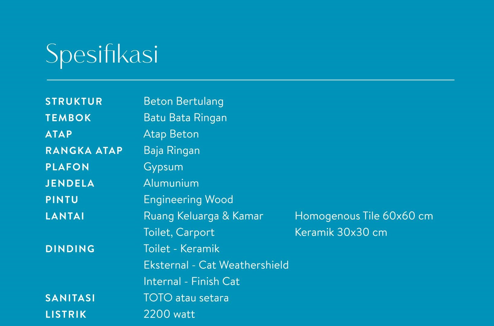 spesifikasi alton house