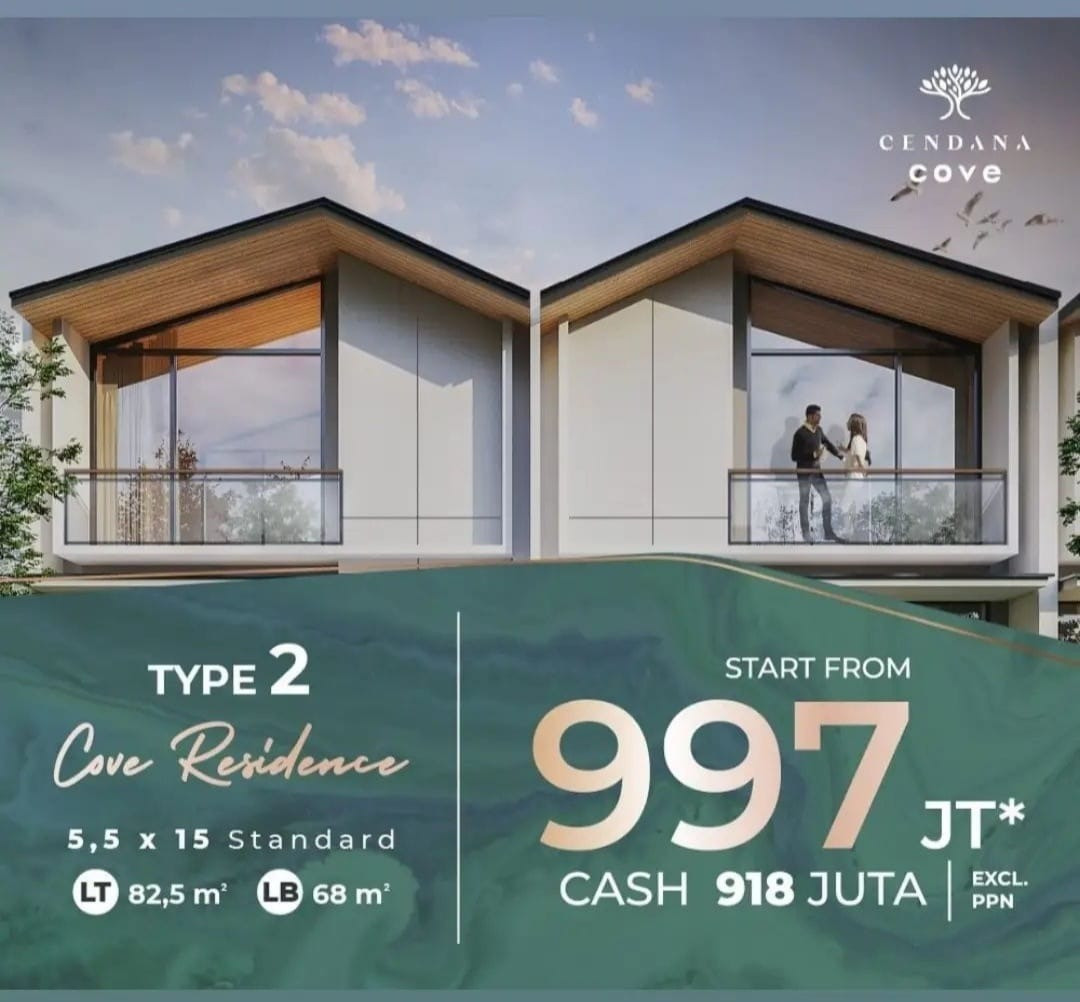 Tipe unit Cendana Cove Verdant