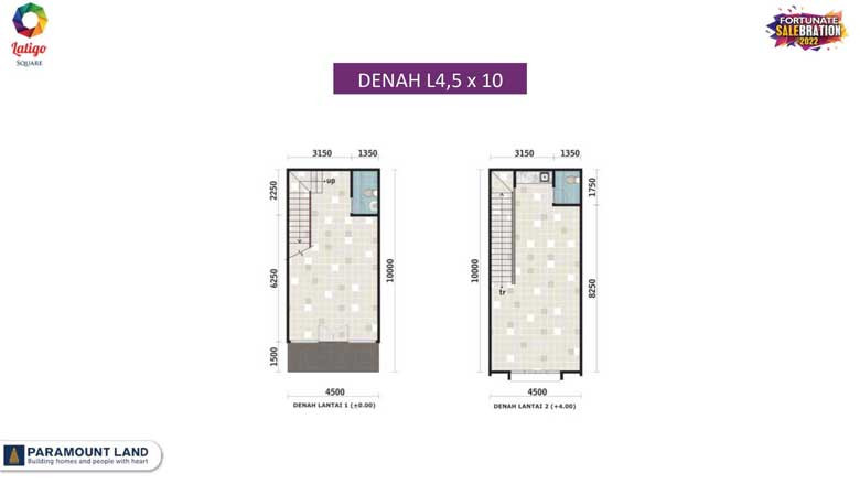 Tipe unit Ruko Latigo Square