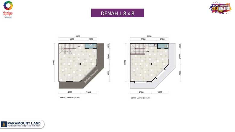 Tipe unit Ruko Latigo Square