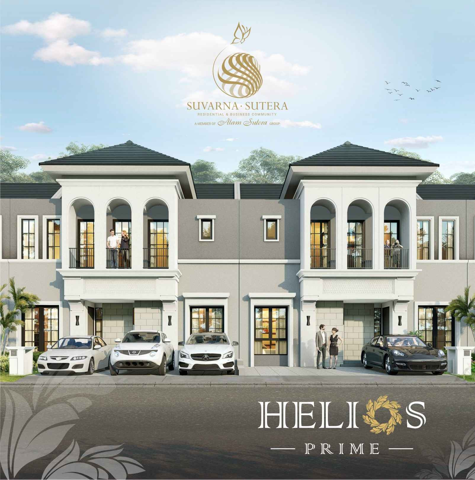 Helios Suvarna Sutera - Rumah 2 Lantai Gaya Eropa Klasik