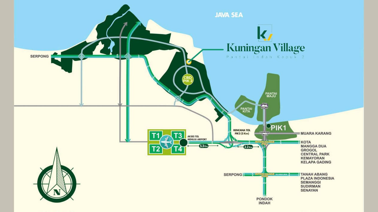 Lokasi Kuningan Village PIK 2