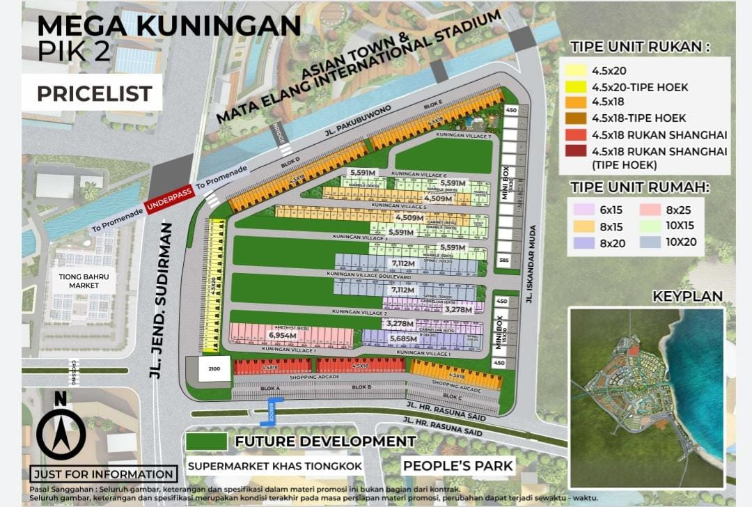 Siteplan Kuningan Village PIK 2
