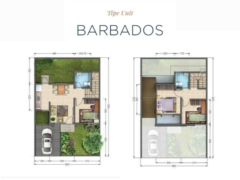 Denah Tipe Barbados The Bay Paradise Resort