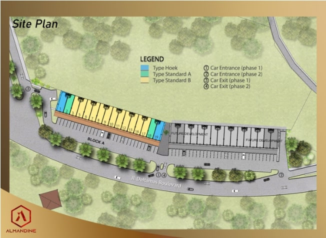 Siteplan Ruko Almandine