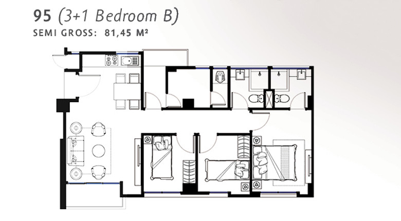 95 3+1BR B