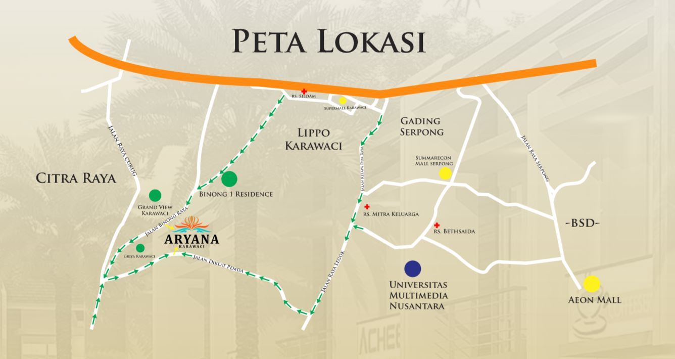 Lokasi Surya Aryana Karawaci