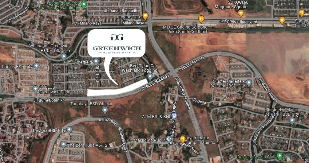 Lokasi Ruko Greenwich