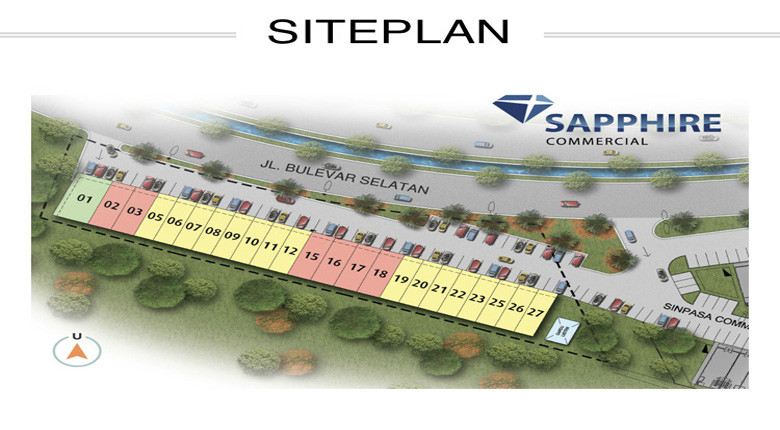 Siteplan Ruko Sapphire Commercial