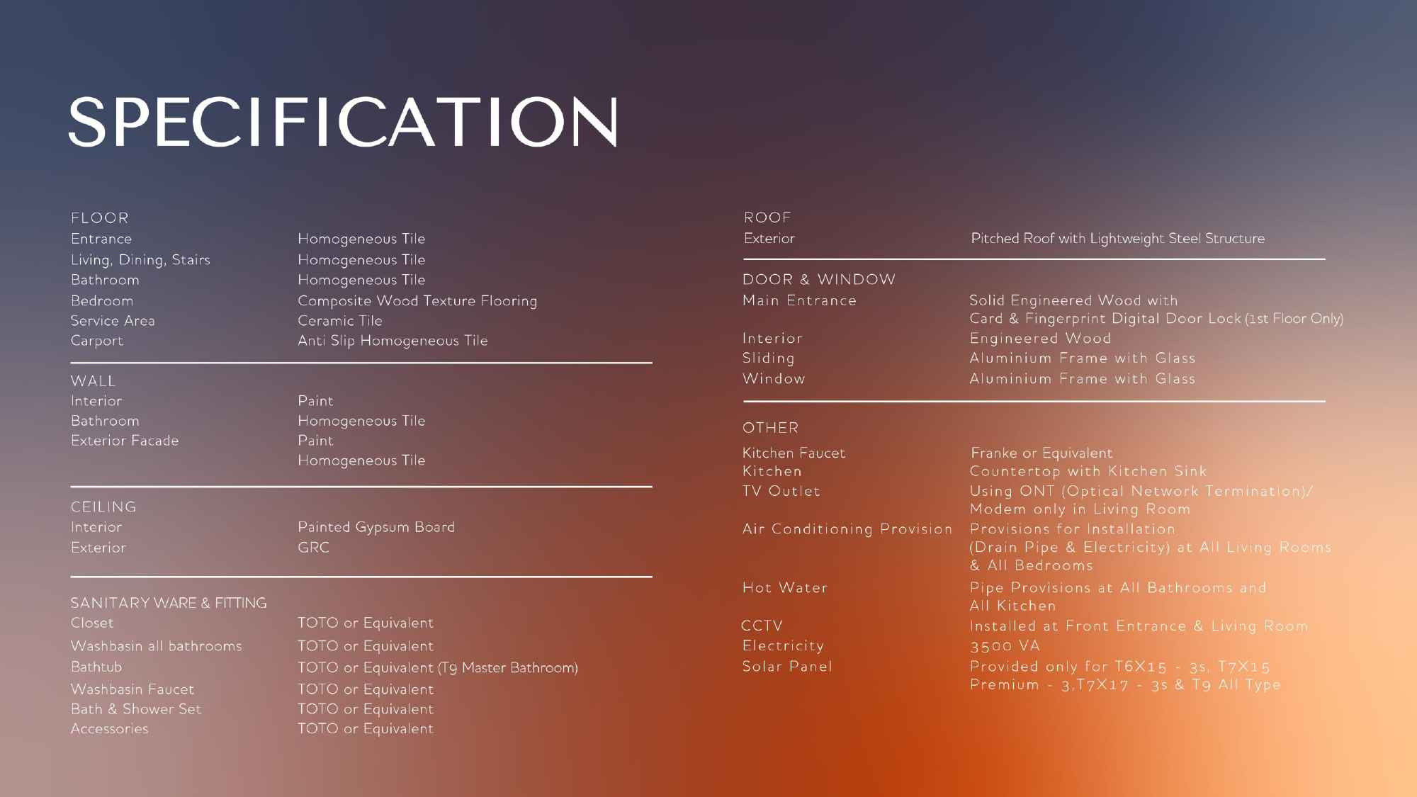 Spesifikasi Kelimutu Asya