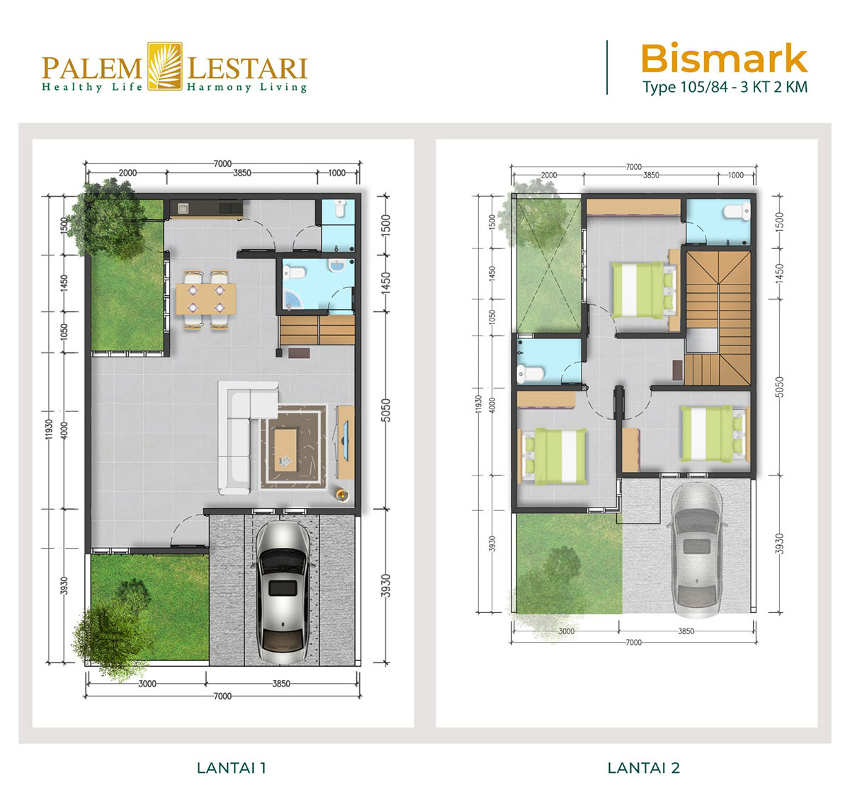 Tipe Bismark Palem Lestari Bekasi