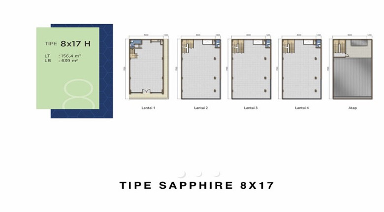 Tipe 8x17 H Ruko Sapphire Commercial